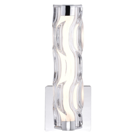 VAXCEL Marseille 13-in. H LED Wall Light, chrome finish W0357